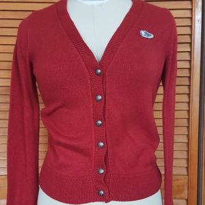 Red Cardigan Sweater by Vans